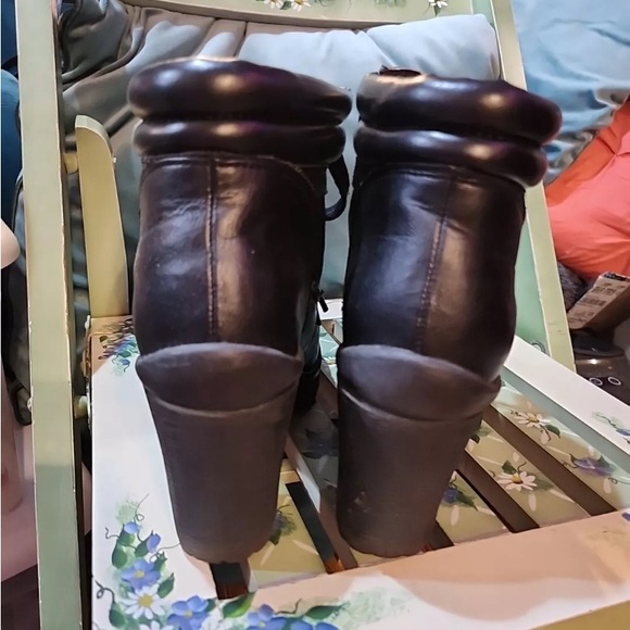 Joe Boxer Black Block Heel Ankle Boots Vintage - 8 - Picture 6 of 14